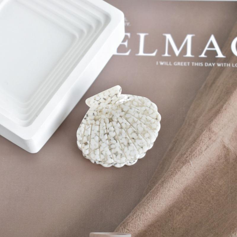 Unique Korean Hair Clips for Women Small Colorful Originality Shell Shape Hair Claws, Acetate Material Hair Accessories