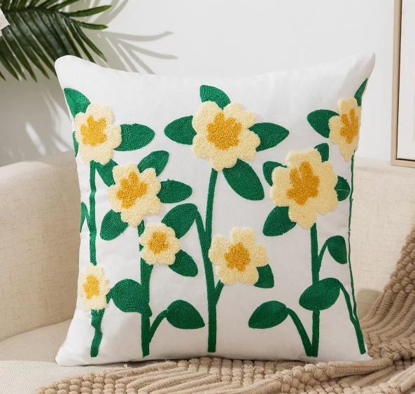 Home Decor Colorful Floral Patterned Digital Printed Cushion Covers Pattern Cushion Cover Suitable for Sofa Bedroom Car Pillow