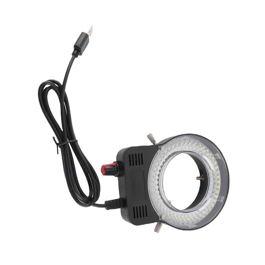 LED Mikroskop Ringlicht 144 LEDs 4W 6500‑7500K 32000‑36000LX Einstellbare Helligkeit USB-betrieben Mikroskoplampe