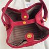 Handbag bag female texture daily lychee pattern mother bucket bag new foreign style shoulder messenger bag