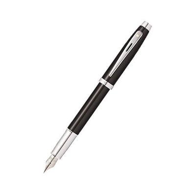 Sheaffer 100 Black Lacquer/Chrome Plated Pen (Med Fountain)