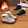 22 autumn and winter velvet cotton shoes British style thickened short boots thick-soled warm snow boots