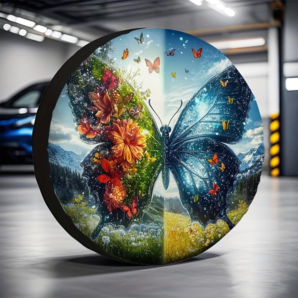 Butterfly Transformation Polyester Spare Tire Cover Waterproof Automotive Protector