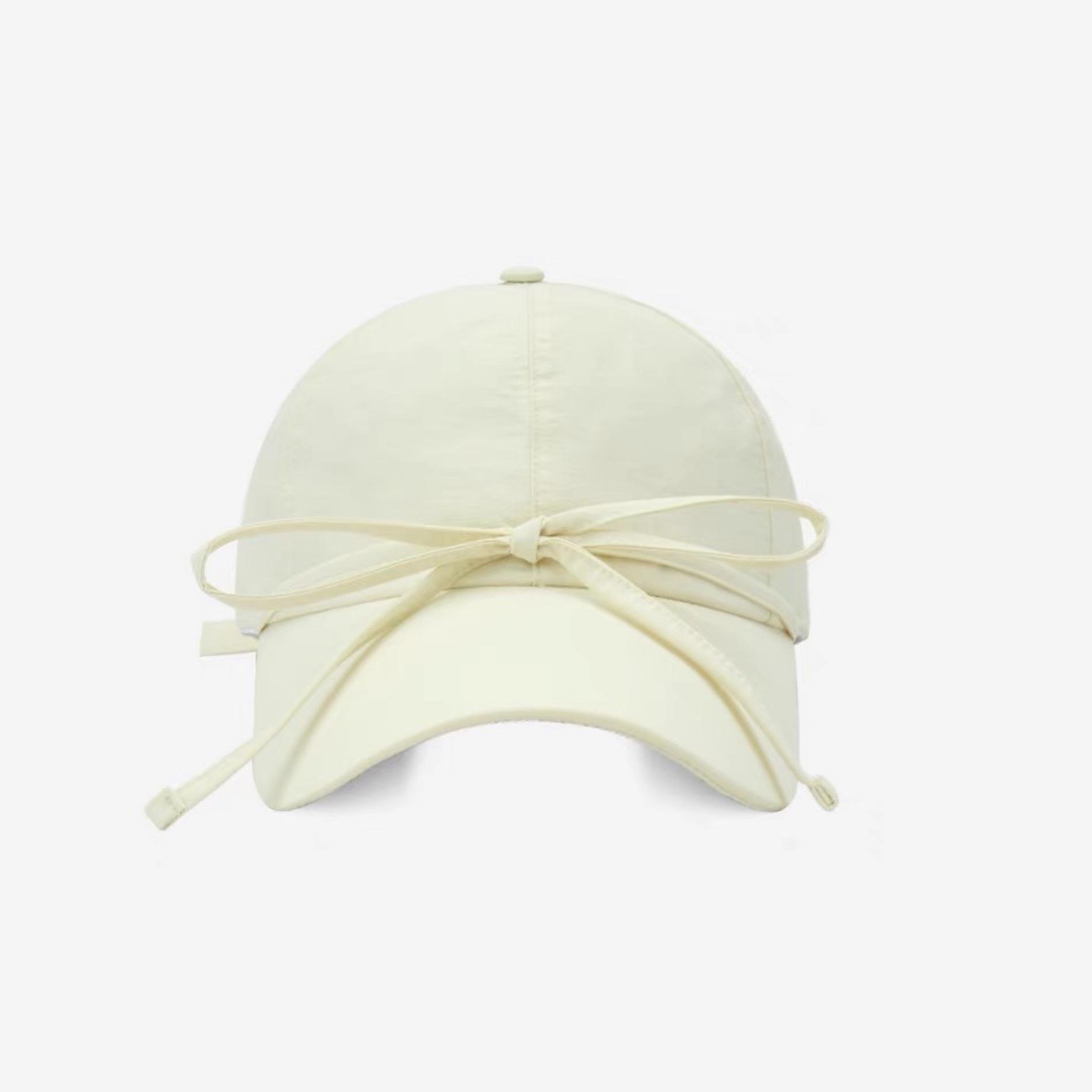 Koreaanse Streamer Zoete Strik Baseballpet voor Dames met Brede Rand Zonbescherming Dunne Ademende Gezicht tonend Kleine Eendje Pet adjustable