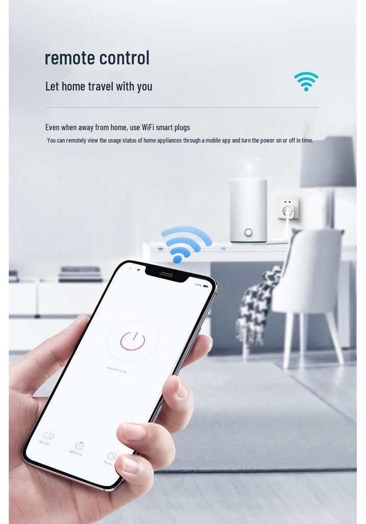 Graffiti WiFi Smart Socket: 13A UK Plug with Remote & Voice Control for Alexa