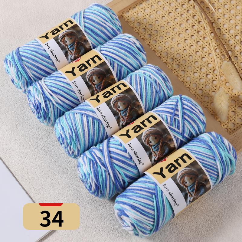 500g Gradient Dyed Colorful Yarn, Rainbow Yarn with Multiple Colors,