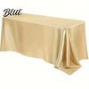 Scandinavian Style Table Protective Cover Satin Fabric Nordic Smooth Linen Tablecloth Dustproof Colorful Wedding Party