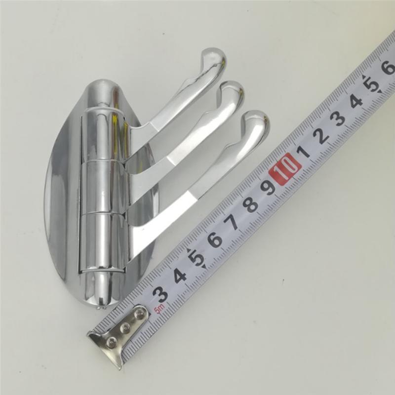 ABWR-1 Piece Swivel Hook Solid Metal Foldable Towel Hook Nickel Brushed Zinc Alloy Wall-Mounted