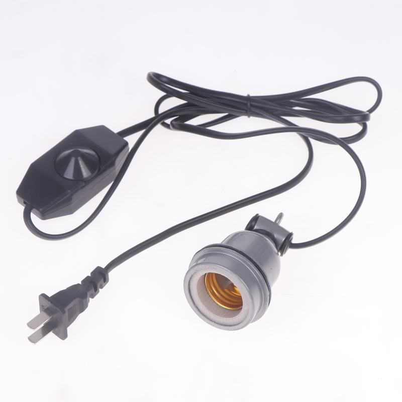 1 Piece E27 Light Socket Screw Plug Adapter Converter Animal Heating Lamp Holder With 1.8M Switch Wire For Industrial Heating