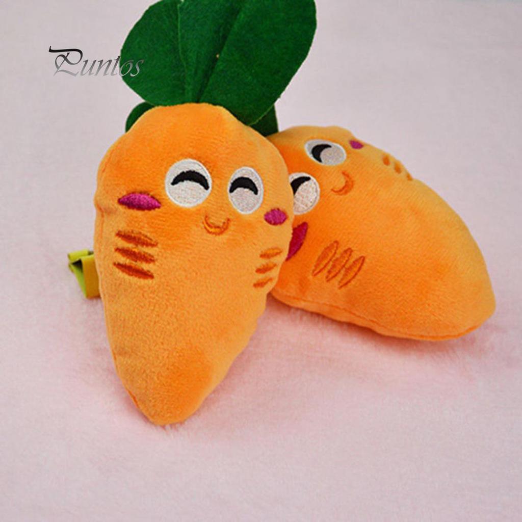 Puppy Pet Supplies Carrot Plush Chew Squeaker Sound Squeaky Toys