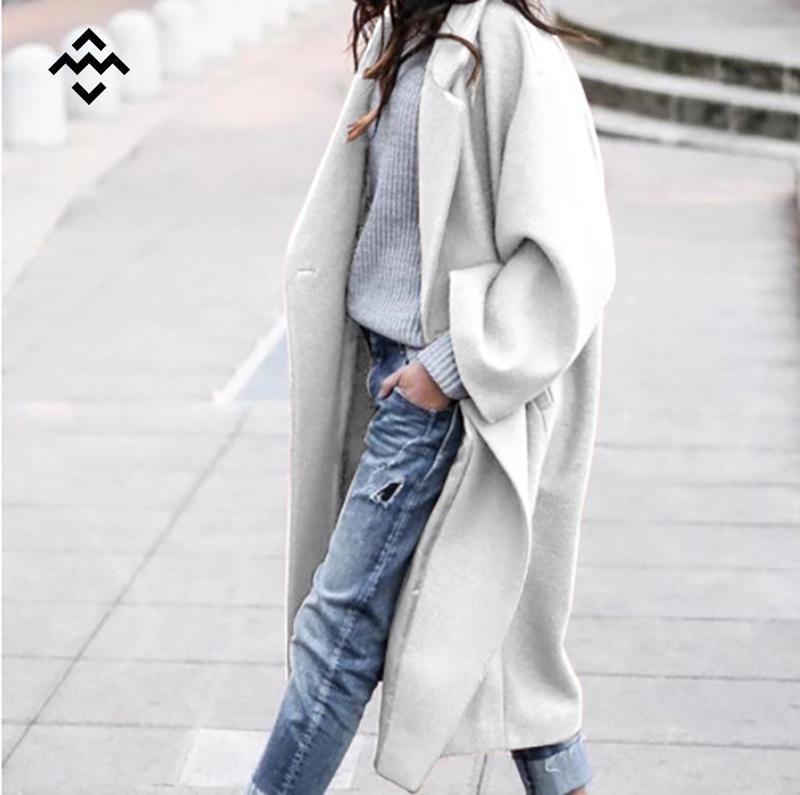 European & American Plus Size Woolen Light Luxury Women's Versatile Casual Coat