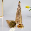 Gold Christmas Tree Candle Holder Hollow Scented Candle Stand Tealight Candle Holder  New Year