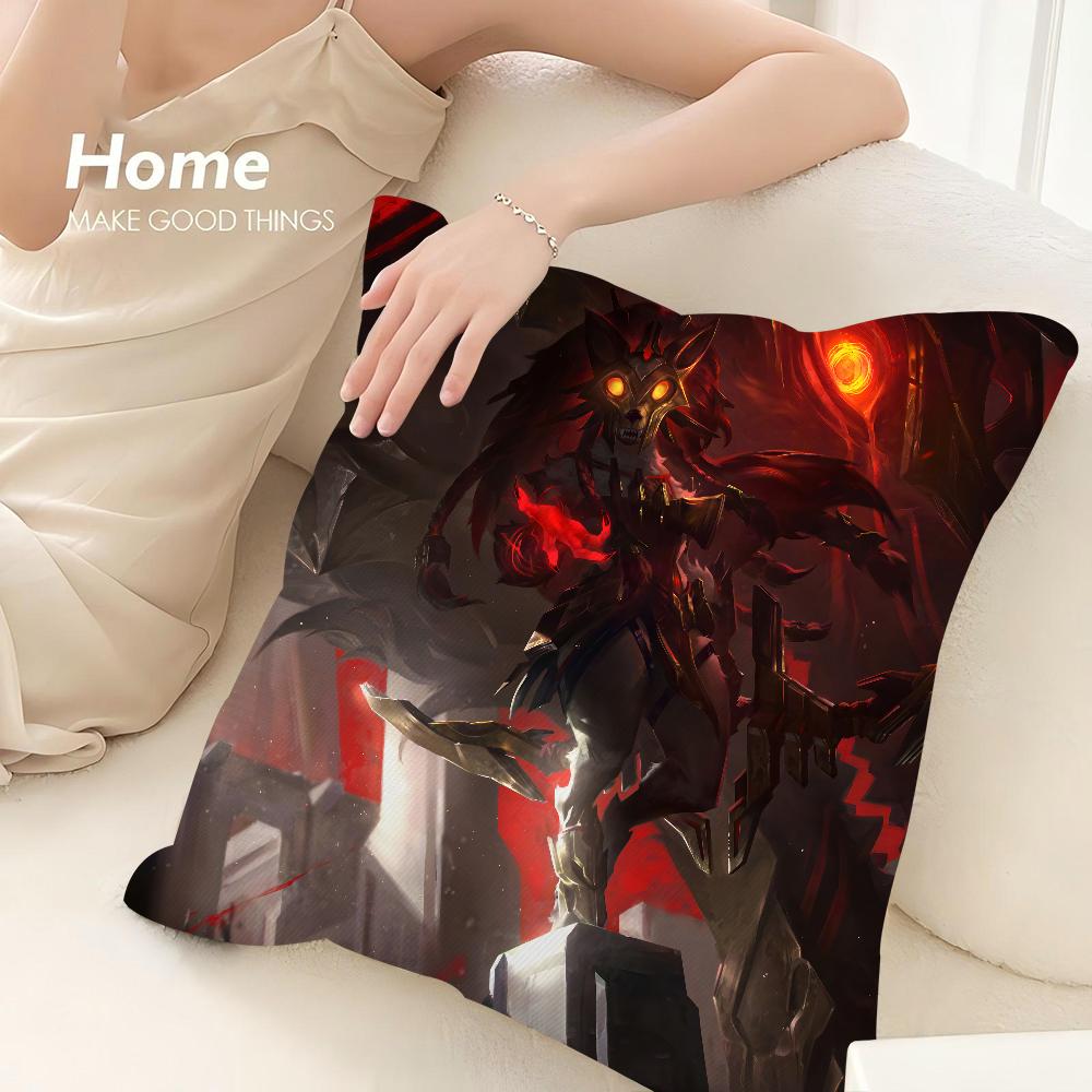 K-Kindred LOL Game Pillow Case Sofa Decorative Home Double-sided Print Plush Square Throw Pillow Covers Cushion Decor Cover