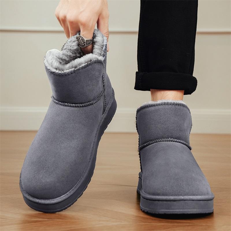 TUINANLE Protiskluzové Hrubé Plyšové Sněhule Dámské Platforma Kožešina Zimní Boty Pánské Nazouvací Teplé Bavlnou Polstrované Boty Dámské
