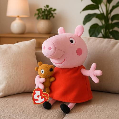 Ty Peppa Pig Plush Toy, Medium Size (46128)