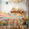 Colorful Sunflower Floral Rectangle Table Cloth for Table Decor Kitchen Dining Waterproof Reusable Tablecloth for Tables Holiday