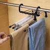 1PC Magic Trouser Rack Hangers Stainless Steel Folding Pant Rack Tie Hanger Shelves Bedroom Closet Organizer Wardrobe Storage