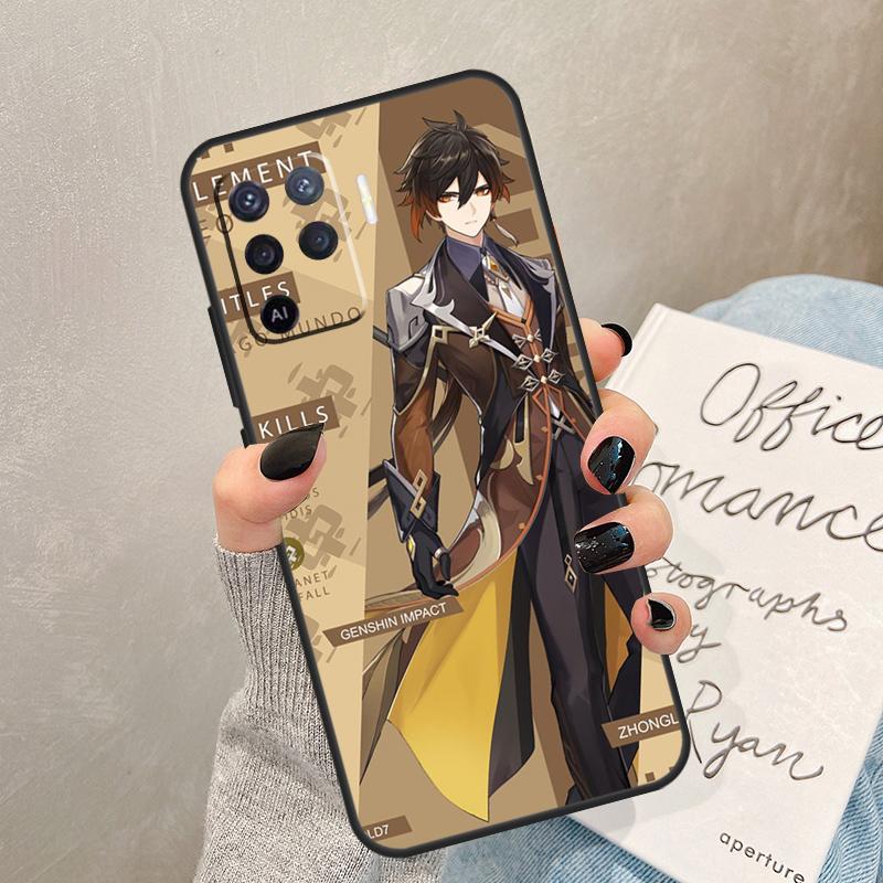 Zhongli Genshin Impact Case For Oppo A57 A17 A77 A18 A38 A58 A78 A98 A74 A54 A94 A80 A60 A40 A96 A76 A16 A15 A5 Pro