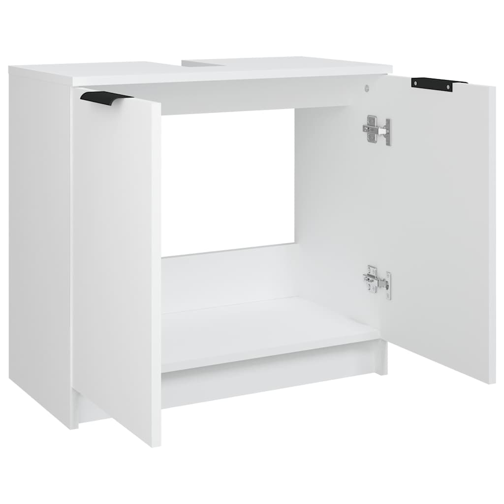 Bathroom Cabinet White 64.5 x 33.5 x 59 cm Particleboard