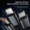 100W USB Cable 3 In 1 Fast Charging Charger Cable Accessories For iPhone Xiaomi Huawei Type C Charger Cable Multi Port Wire Line