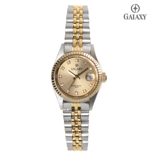 [Galaxy] Galaxy Women's 5 ATM Metal Couple Watch QT7013FB