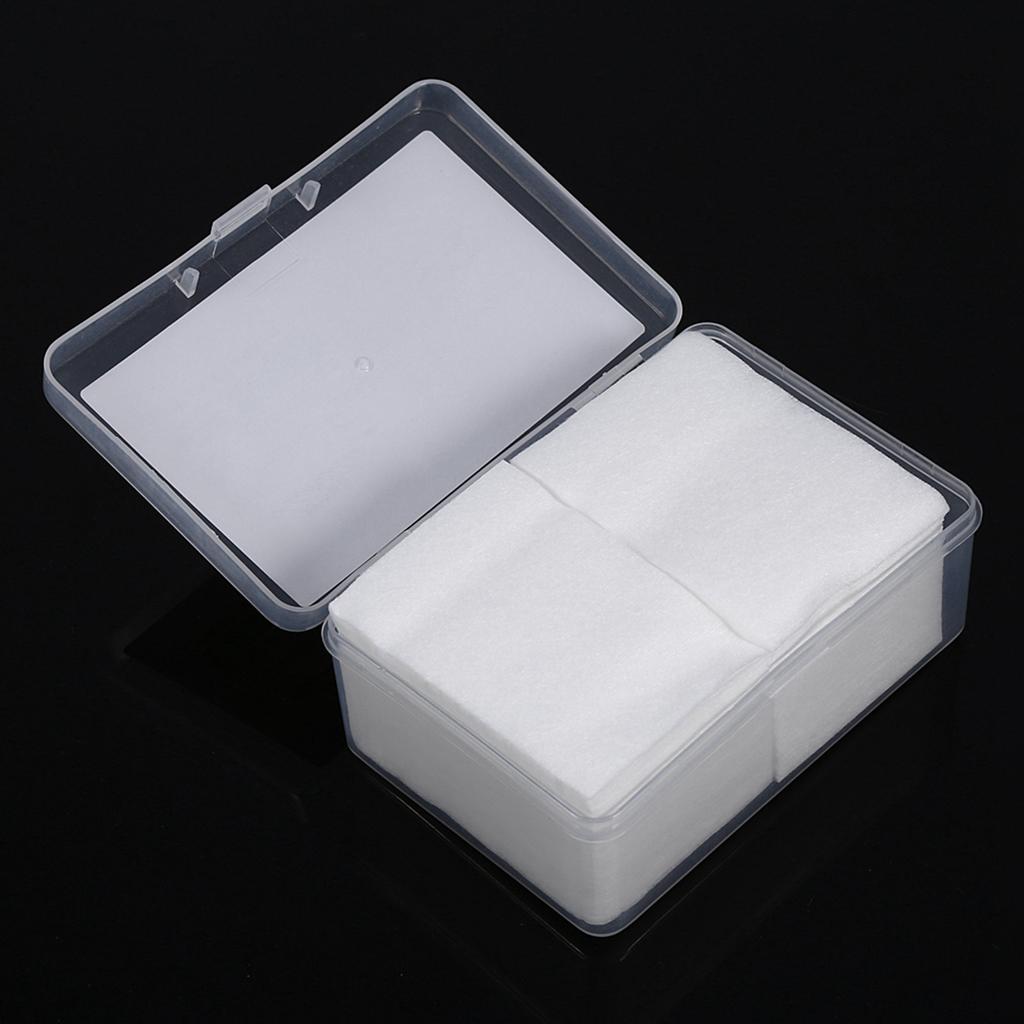150PCS Cosmetic Cotton Pads Facial Makeup Wipes Nail Art  Polish Gel Tips Remover & Box