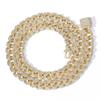 12MM Hot Selling Hip Hop Real Gold Chain Necklace Iced Out Miami Diamond CZ Miami Cuban Link Chain Necklace Set for Mens Jewelry