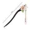Natural Ebony Hairpin, Handmade Single-Prong Hair Stick, Simple Wooden Hair Accessory, Zodiac Rabbit, Lucky Clover, Maneki Neko, Four-Leaf Clover,