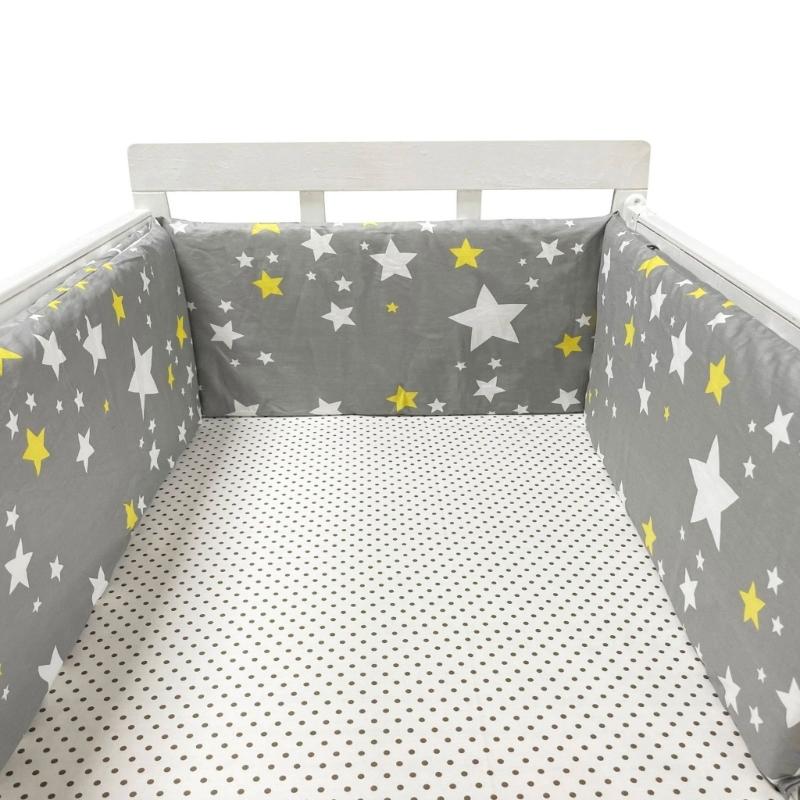 Weicher Bequemer Baumwoll-Babybettschutz Atmungsaktive Polsterung Kissen für Säuglingssicherheit und Täglichen Komfort im Kinderzimmer
