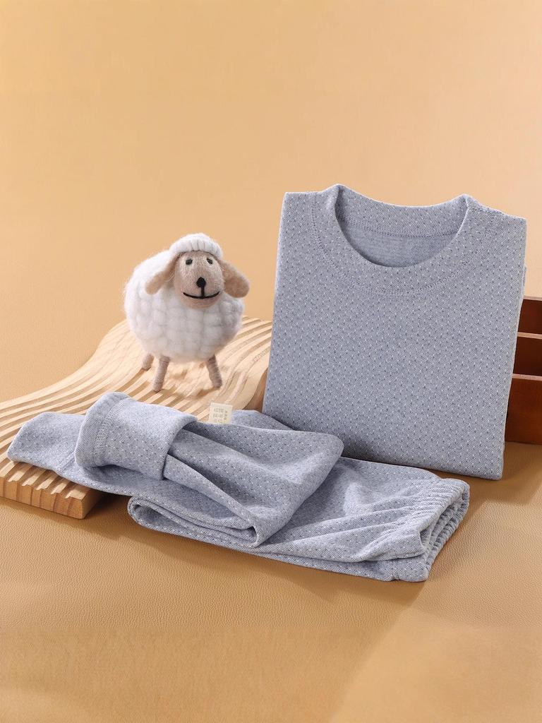 2025 Kids' Seamless Thermal Fleece Underwear Set: Warm Tops & Bottoms for Boys and Girls