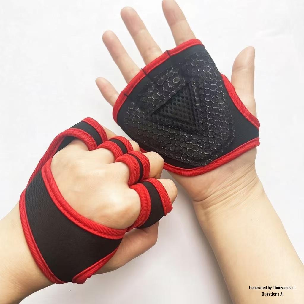 Unisex Half-Finger Fitness Gloves with Extended Wrist Guard - Non-Slip, Wear-Resistant for Weightlifting and Pull-Ups