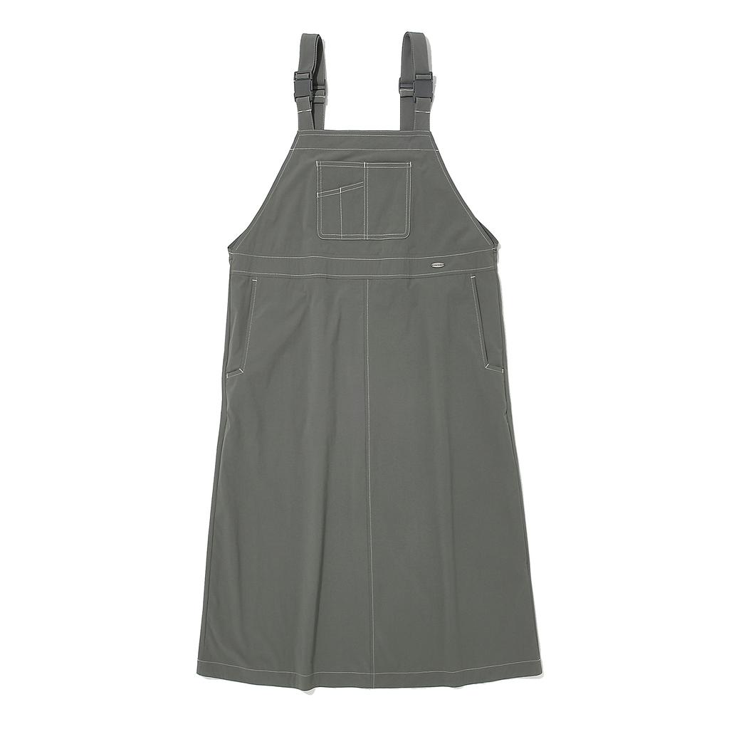 INTERCREW Women'S Contrast Stitch Overall Dress Khaki Ita2Ol54Akh