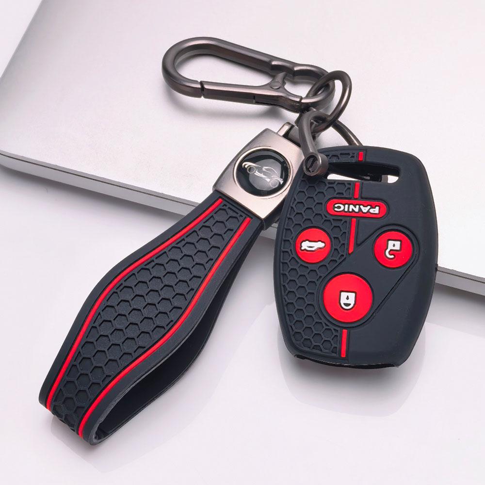 Silicone Car Key Cover keychain for Honda Civic Accord CR-V Fit Jazz HR-V Vezel City Civic Accord CR-V Fit Jazz HR-V Vezel City Hybrid