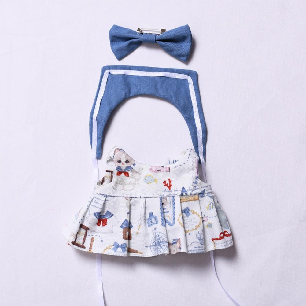 For 17cm Labubu Doll Clothes Fashion Clothes Navy Dress Doll Clothes Color Match Camera Dolls Accessories Cute Little Cloths