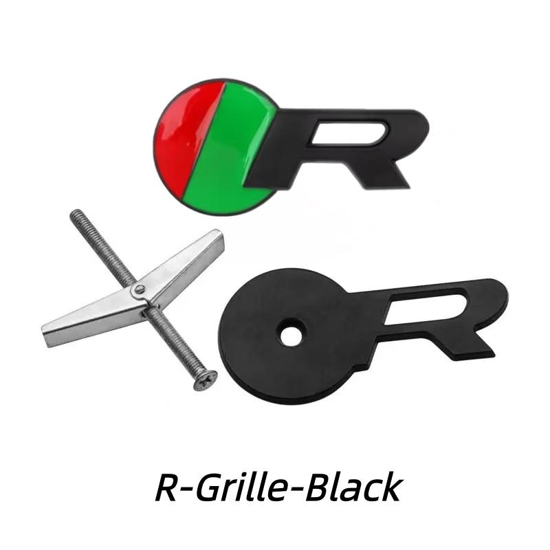 3D Metal S R Logo Car Front Grille Side Fender Rear Trunk Emblem Badge Decals for X-TYPE F-TYPE XE XF XJ XJR XFR Accessories