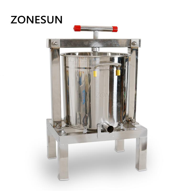 

ZONESUN Household Honey Press Machine Stainless Steel Beeswax Honey Machine Honey Machine Water Dispenser Beekeeping Household Tools 201SS Barrel