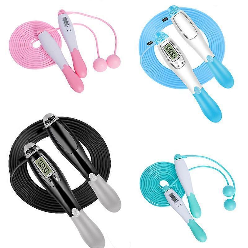 Digital Jump Rope Skipping Rope Timer Calorie Count Counter Gym FitnessPink