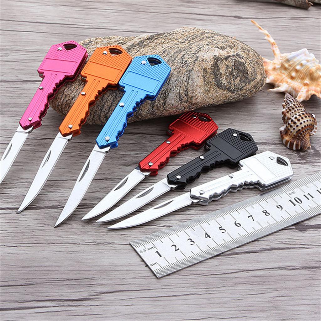 2PCS Mini Pocket Knife Portable Utility Knifes Survival Knife Keychain Pendant Gadget Letter Package Opener