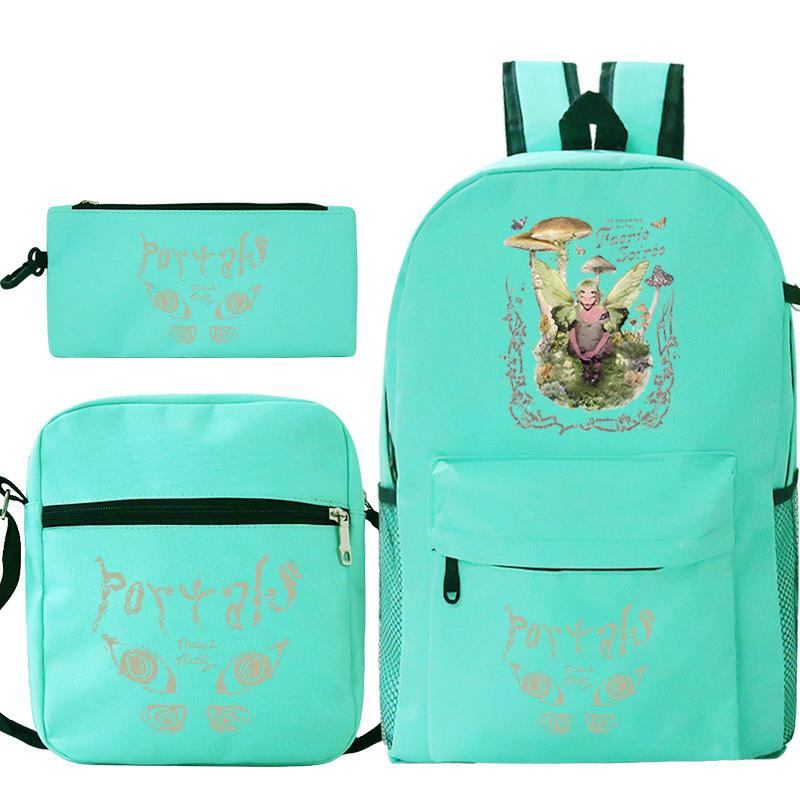 Popular Singer Peripheral Backpack Pencil Case Student Schoolbag Three-piece Set