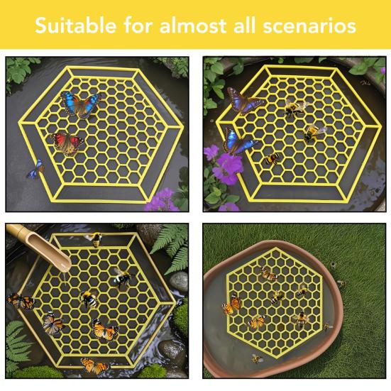 Floating Bee Watering Station Garden Butterfly Insect Waterer Outdoor Bee Baths Drinking Station for Thirsty Pollinators