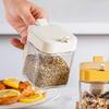 Glass Seasoning Box Set: Separate Storage for Salt, Sugar, MSG in Sealed Jars with Spoons