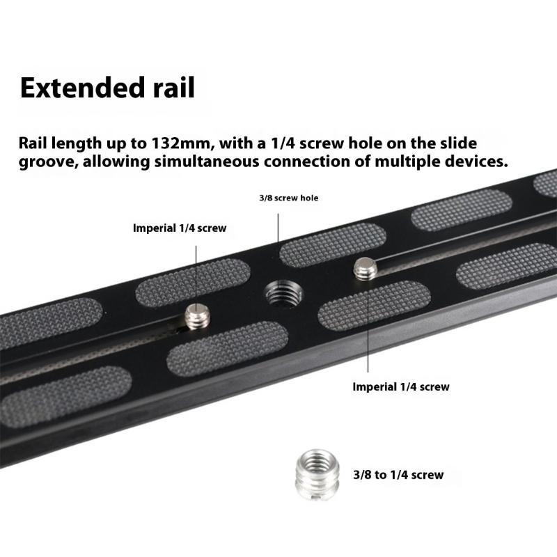 DSLR Camera Quick Release Plate 28/38cm Universal Long Quick Release Plate Aluminum Adapter Mount for Camera Tripod