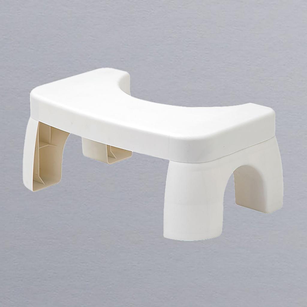 Toilet Potty Foot Stool Prevent Slipping Improve Posture PP Squatting Potty Stool for Office White