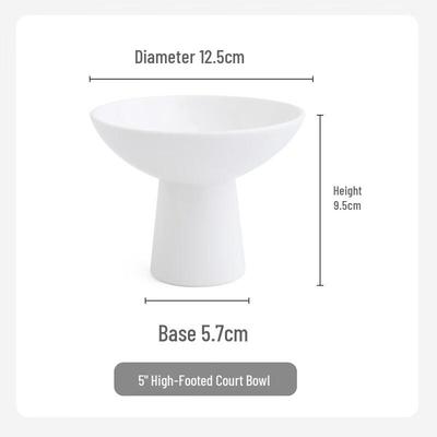 LISM Ceramic Palace Style High-Footed Bowl