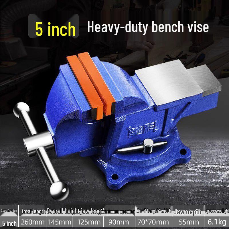 Industrial Heavy Duty 6-Inch Multifunctional Table Vise for Woodworking and Household Use
