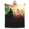W-Wicked 2 Musical Movie Glinda Elphaba Blanket Soft Novelty Plush Throw Blanket For Boy Girl Couch Chair Cover