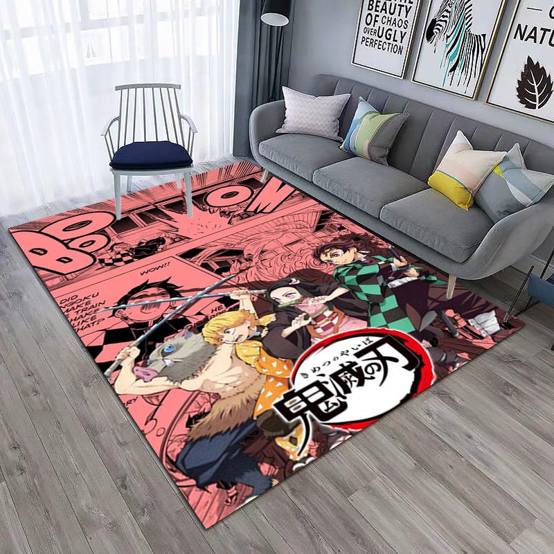 Japanese manga artist Koyoharu Gotouge's Demon Slayer carpets, home decor, non-slip door mats, hallway seat mats, outdoor picnic mats, rugs H7