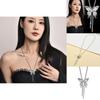 Butterfly Pendant Beautiful Necklace For Women With Highquality Accents Palladium