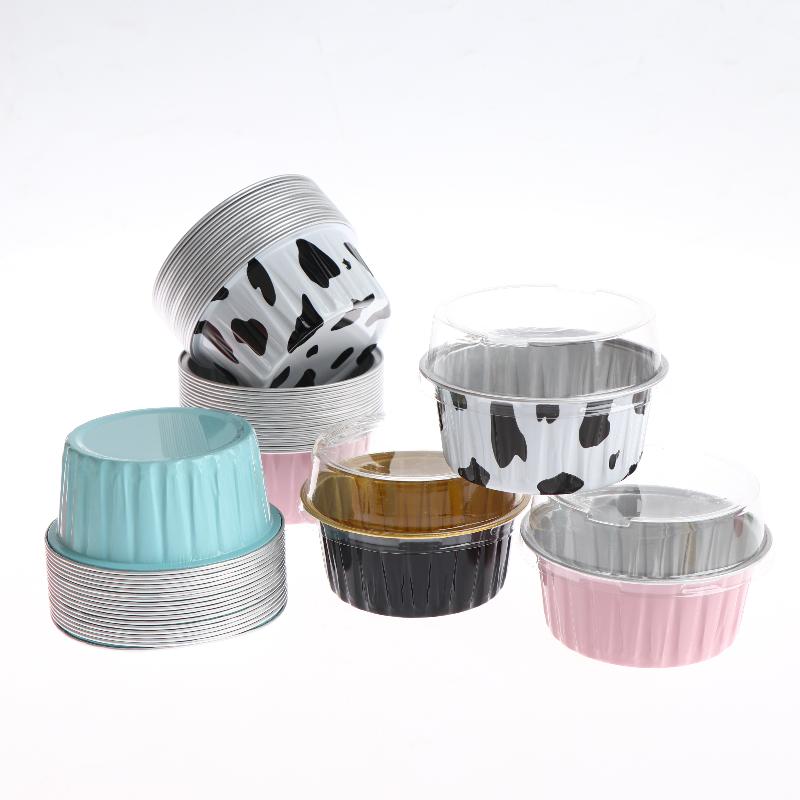 20 Set Aluminum Foil Cake Cups Mini Cake Pans Disposable Baking Mold For Mousse Pudding Portion Baking Tray
