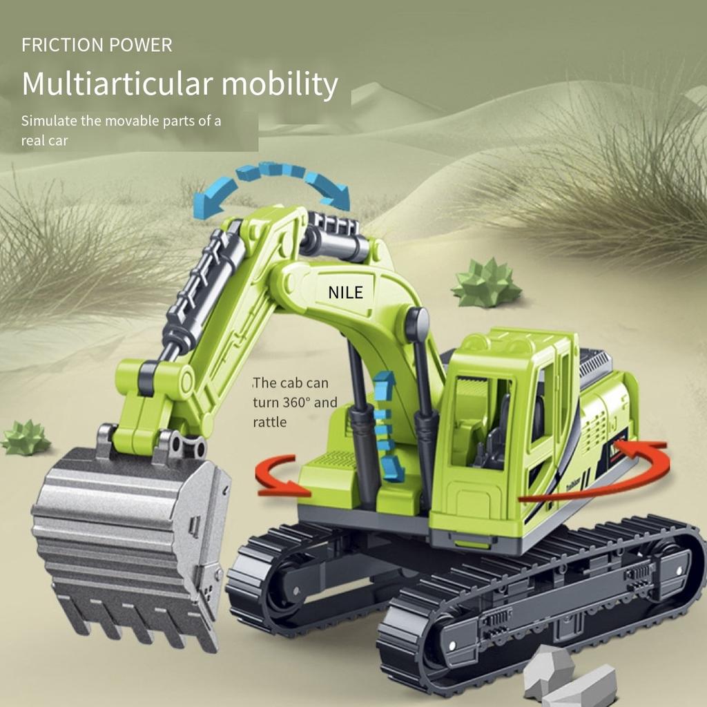 1pc High Quality New Type of Inertial Excavation Car Engineering Car Toy Party Supplies Children Education Toys Boys and Girls